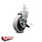Service Caster 4 Inch Thermoplastic Rubber Wheel 7/8 Grip Ring Stem Caster with Brake SCC SCC-GR05S410-TPRS-SLB-71678 - alternate 2